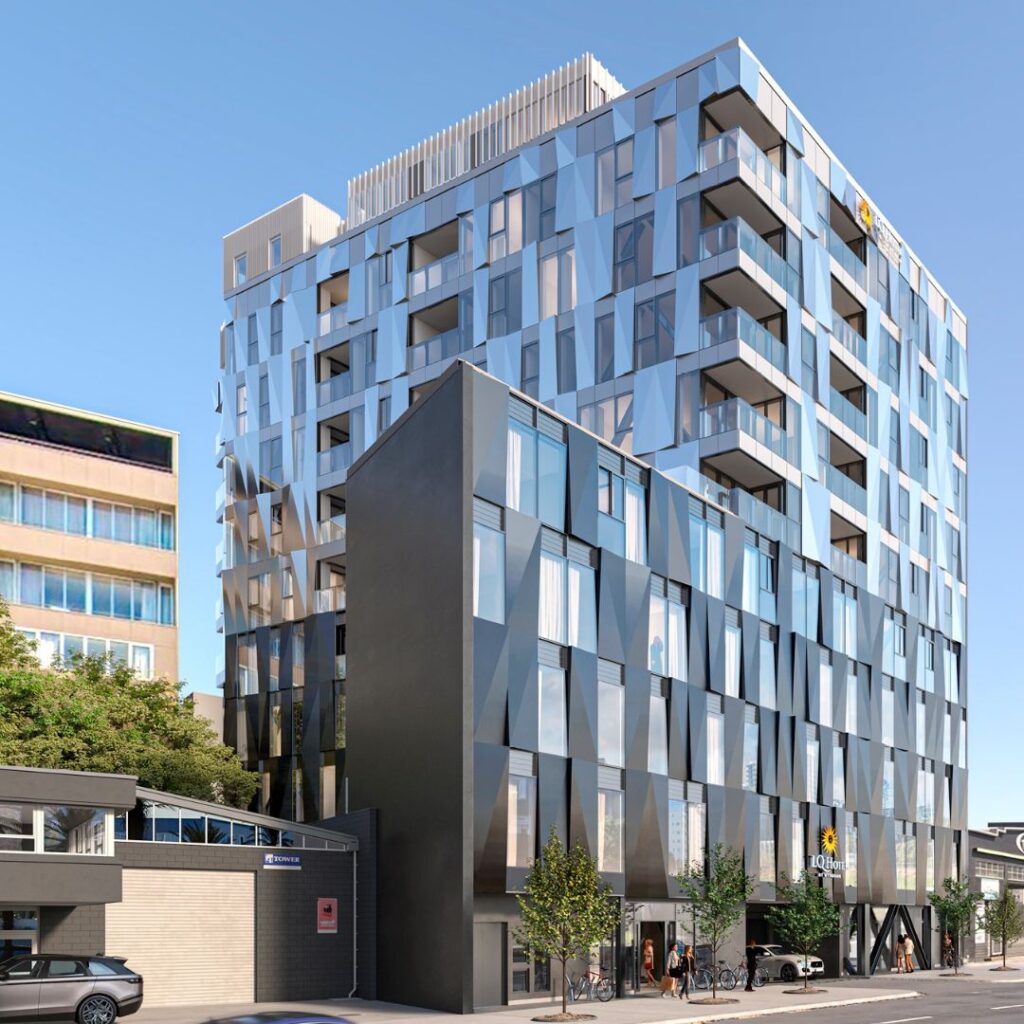 Exterior view of Augustus Park residential development in Parnell, Auckland