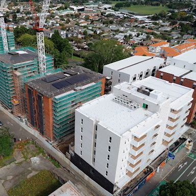 High density apartment construction project in New Zealand requiring passive fire protection systems
