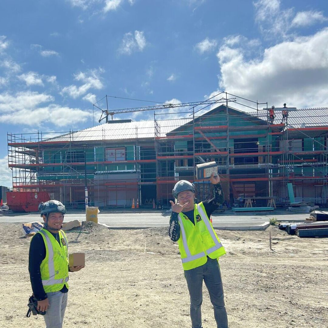 Passive Fire NZ team delivering passive fire installation at Summerset Waikanae retirement village construction site